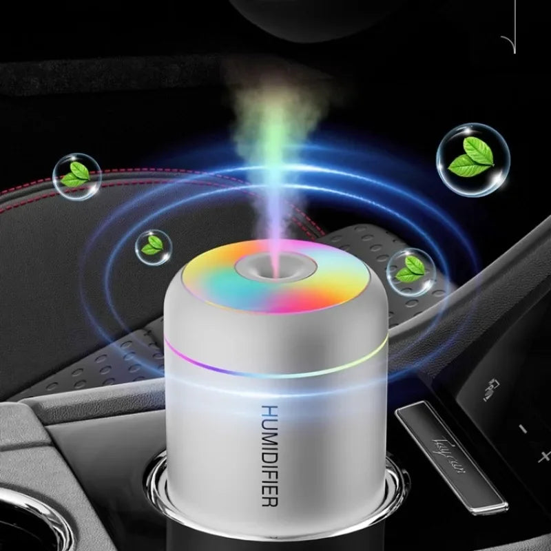 180ML USB Mini Air Humidifier Aroma Essential Oil Diffuser for Home Car Ultrasonic Mute Mist Maker Diffuser with LED Color Lamp